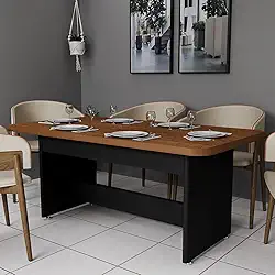Mesa de Jantar Moderna 6 Lugares Retangular