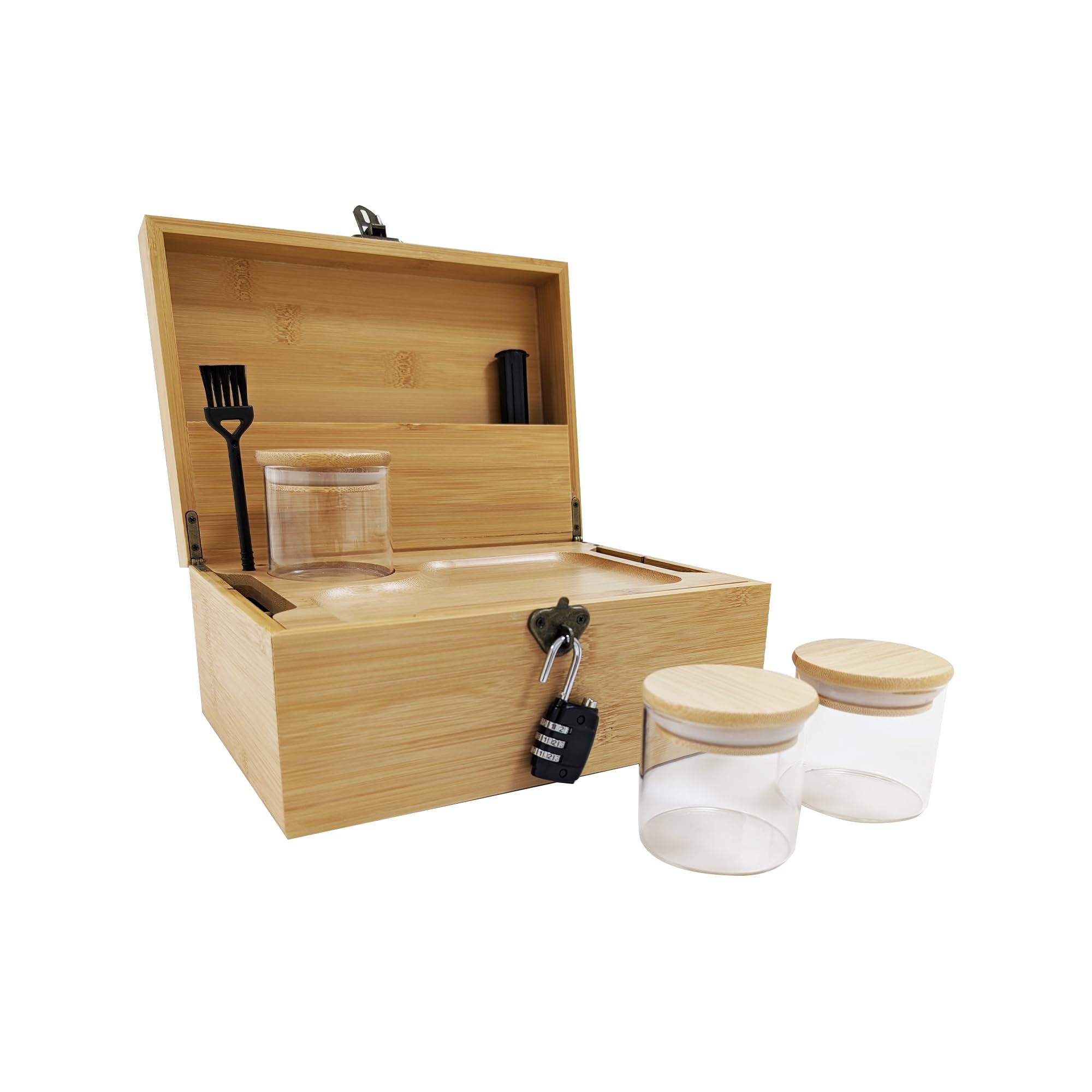 Caixa de armazenamento multiuso de bambu natural - caixa de