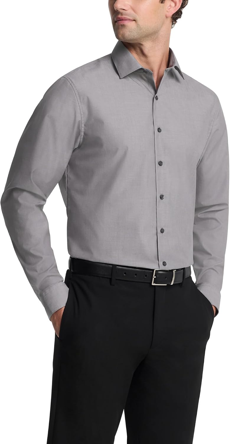 Kenneth Cole Unlisted Men's Slim Fit Solid Dress Shirt - Amazon Exclusive