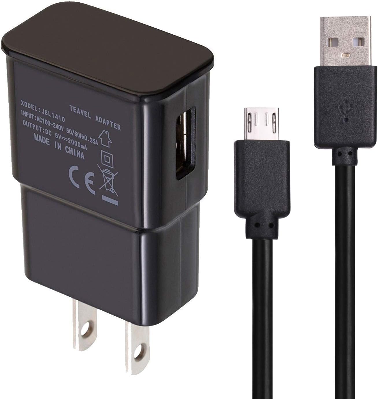 USB Charger Detachable Cord for Amazon Fire-TV-Stick, Fire-Tablet, Android-Phone Adapter for Fire Kids Edition Tablet
