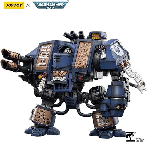 Miniatura 9 de JOYTOY - Figuras de acción 118 Warhammer 40K Mecha Imperial Fists Redemptor Dreadnought Lagos Gunthatoz