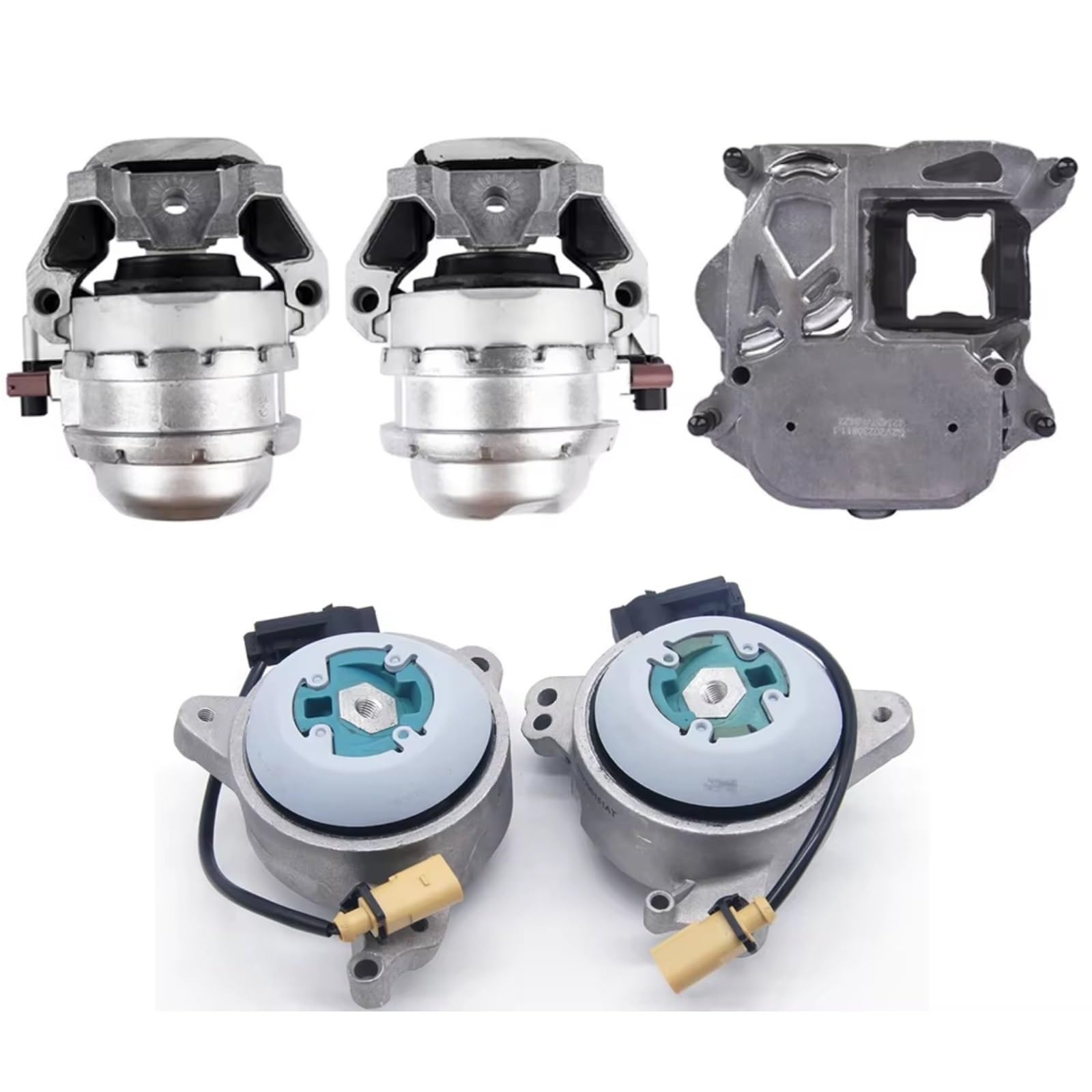 Engine Mount for A6 S6 RS6 A7 RS7 A8 S8 4.0T 2013 2014 2015 2016 2017 2018 5PCS Car Electronically Transmission Engine Mount Kit 4H0199255T