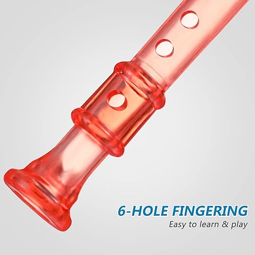 Miniatura 8 de 12 grabadoras de plástico de 6 agujeros, mini orquesta musical, instrumento grabador de música para estudiantes, flautas de música para