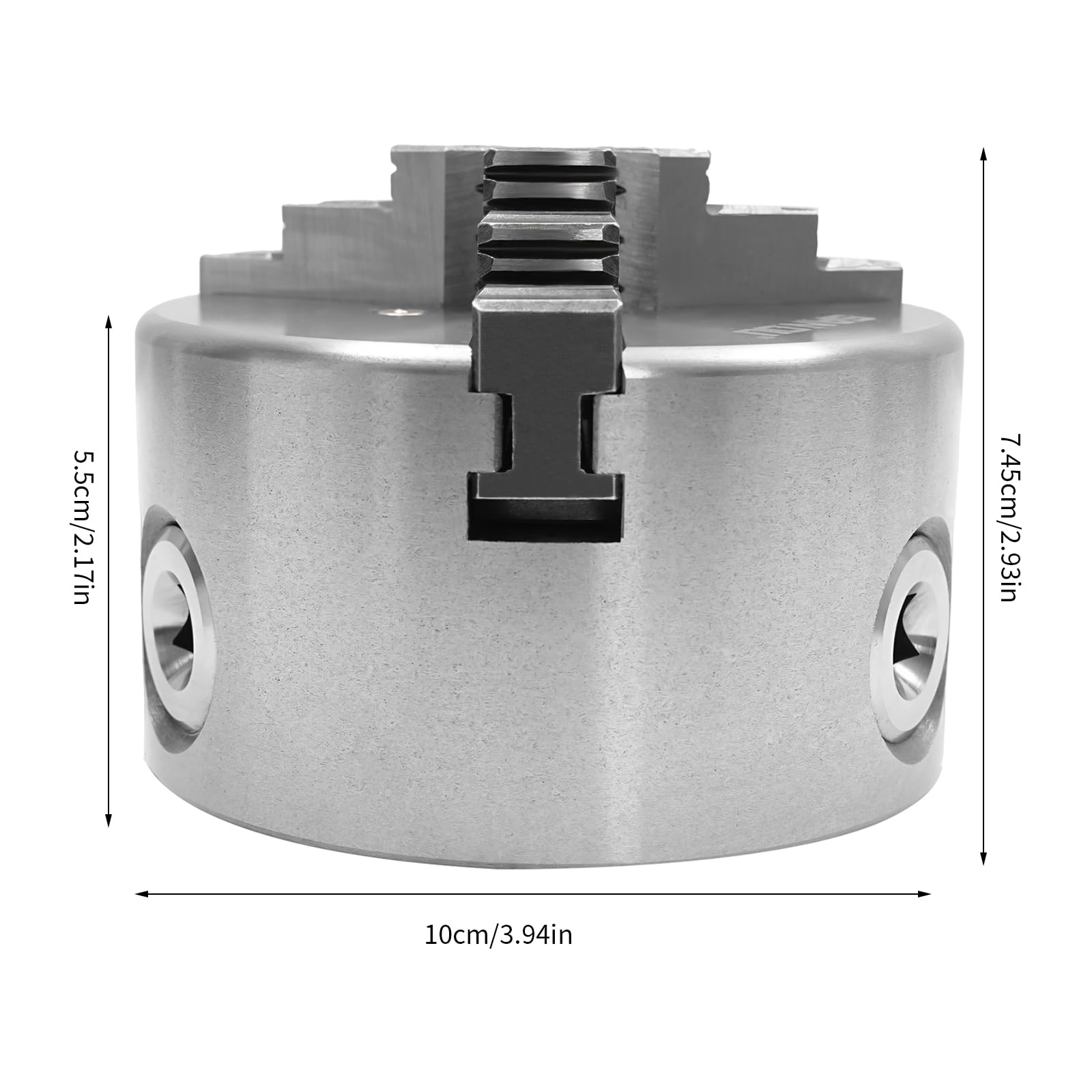 Mandrino rotante autocentrante biusgiyeny, 3 ganasce, campo di serraggio 100 mm, fodera per tornio in acciaio, compatibile con tornio, fresatrice, trapano, rettificatrice