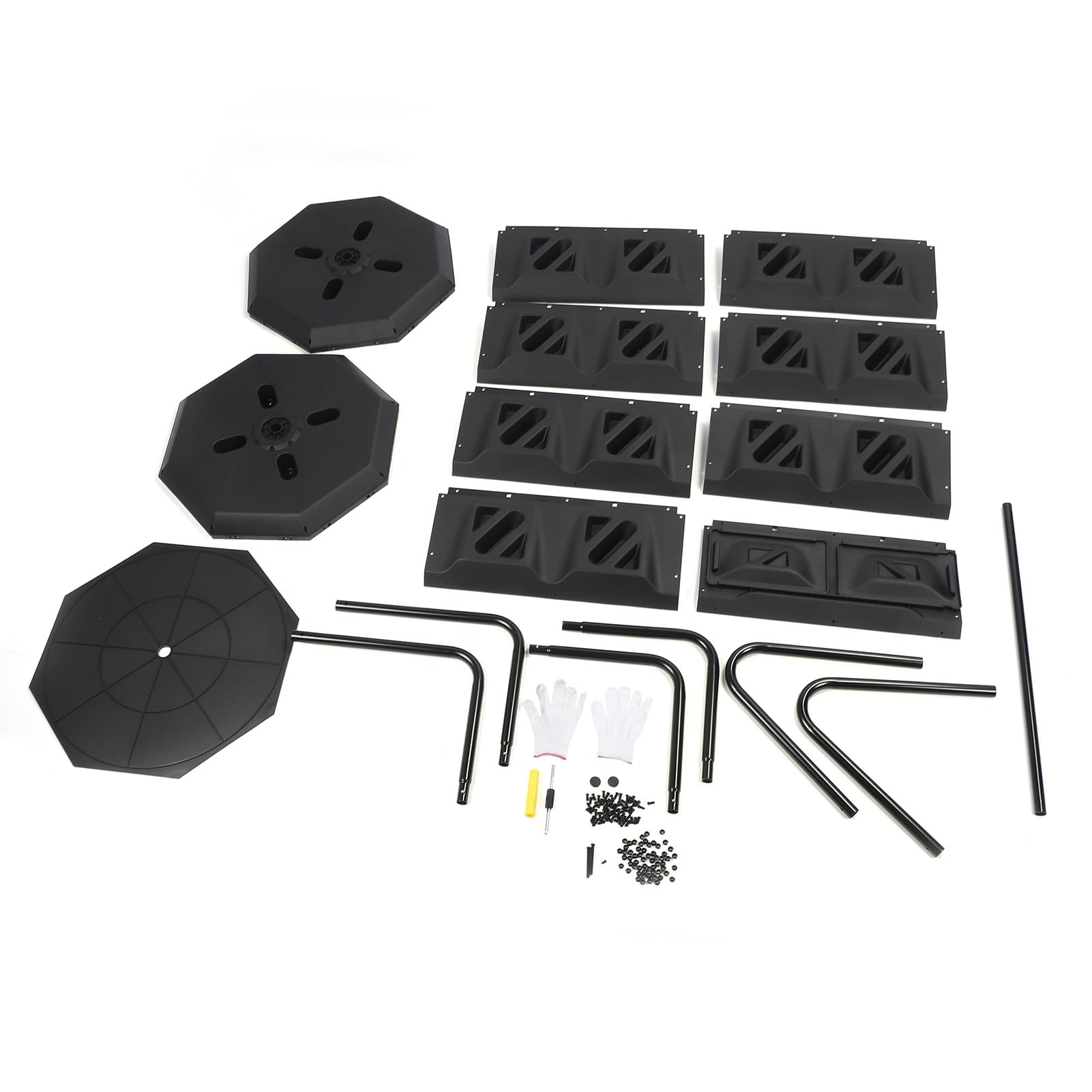 Luocute Composteur à Culbutage Extenrieur Double Bac à Compost Rotatif, Bac à Compost en Fer en Plastique de Grande capacité de 160 L, Fermenteur de Cour, Engrais Organique, à Gobelet