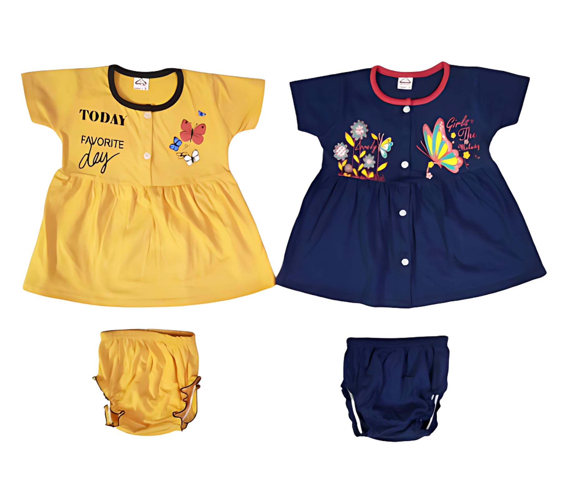 arpan garments Frock Set for new born baby girl(set of frocks)