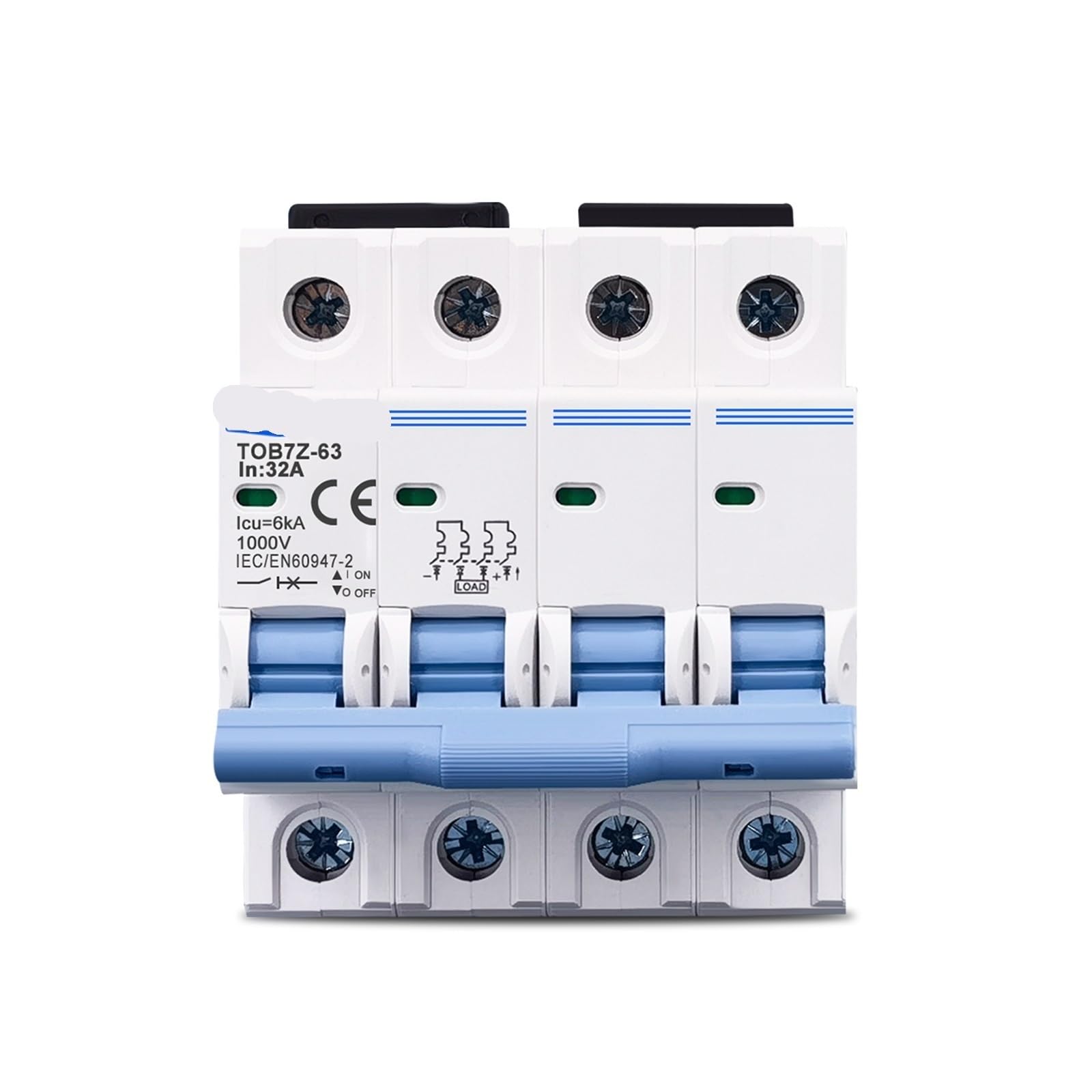 Disjoncteur 4P DC 1000V 50A pour installation solaire photovoltaïque résidentielle