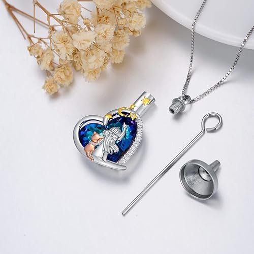 Miniatura 4 de Pet Cremation Jewelry for Pet Ashes 925 Sterling Silver Pet Urn Necklace for Ashes Keepsake Memorial Ashes Necklace for Dog Cat Pet