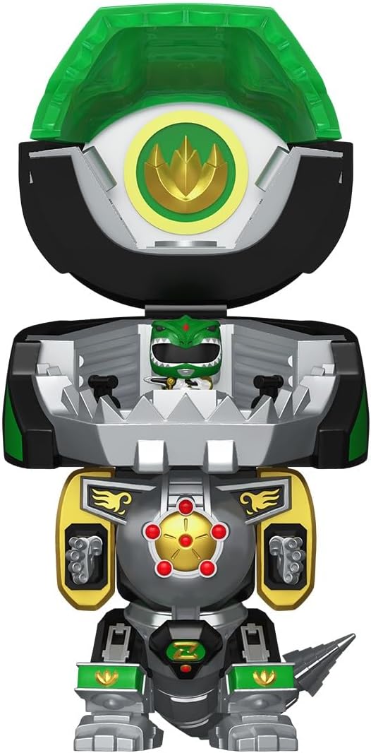 Funo Pop! Bitty Bots: Power Rangers - Dragon Zord with Green Ranger - 0.9 Inch and 4.7 Inch (11.9 Cm) - Television Collectable - Gift Idea - Toys for Kids & Adults