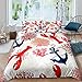 Parure de lit avec housse de couette et 2 taies d'oreiller - Motif ancre de homard - Pour garçons et filles - Pour lit king size