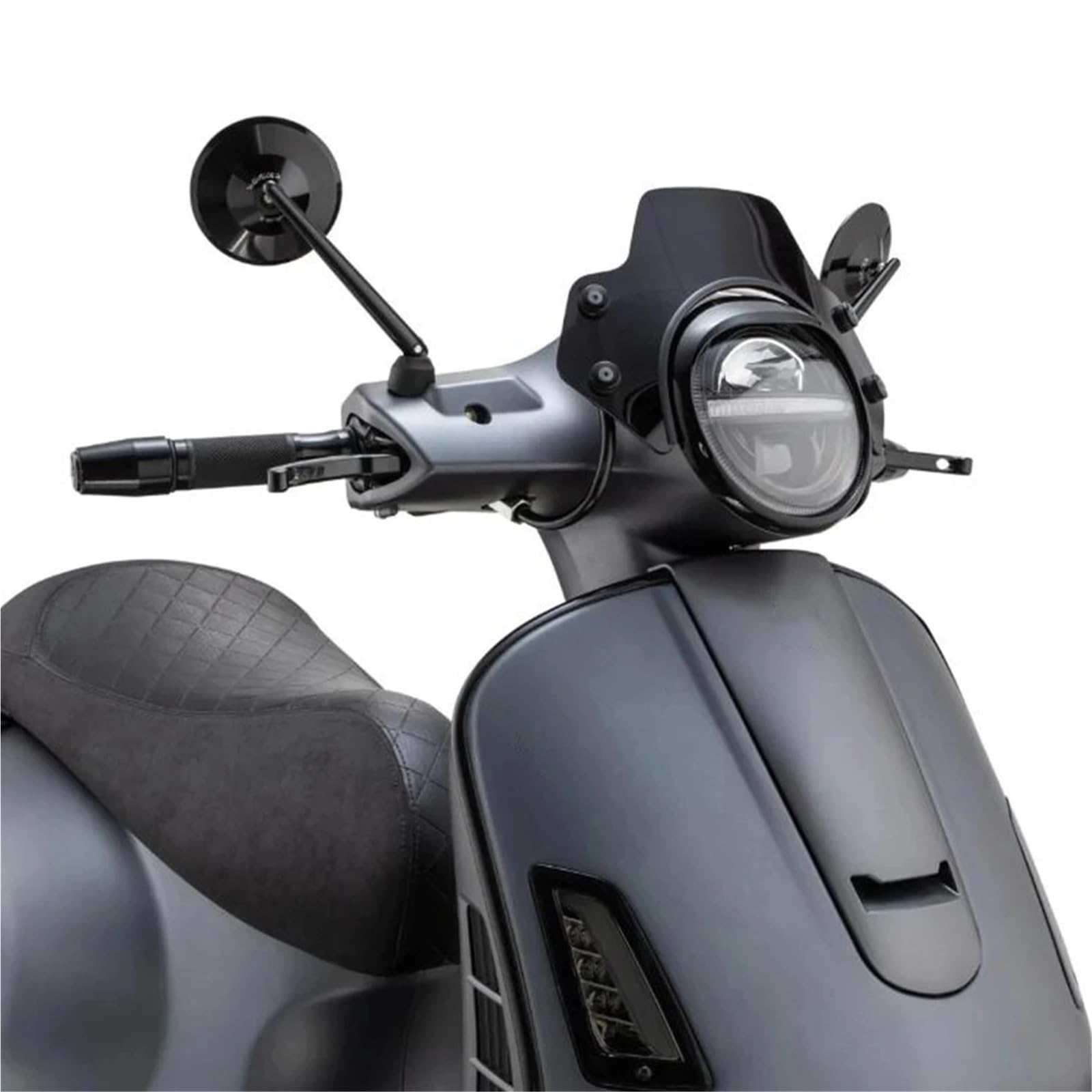 Motorrad Windabweiser für Vespa GTS125, GTS250, GTS300 und Super 125-300 Fliegengitter Windschutzscheibe(Balck)