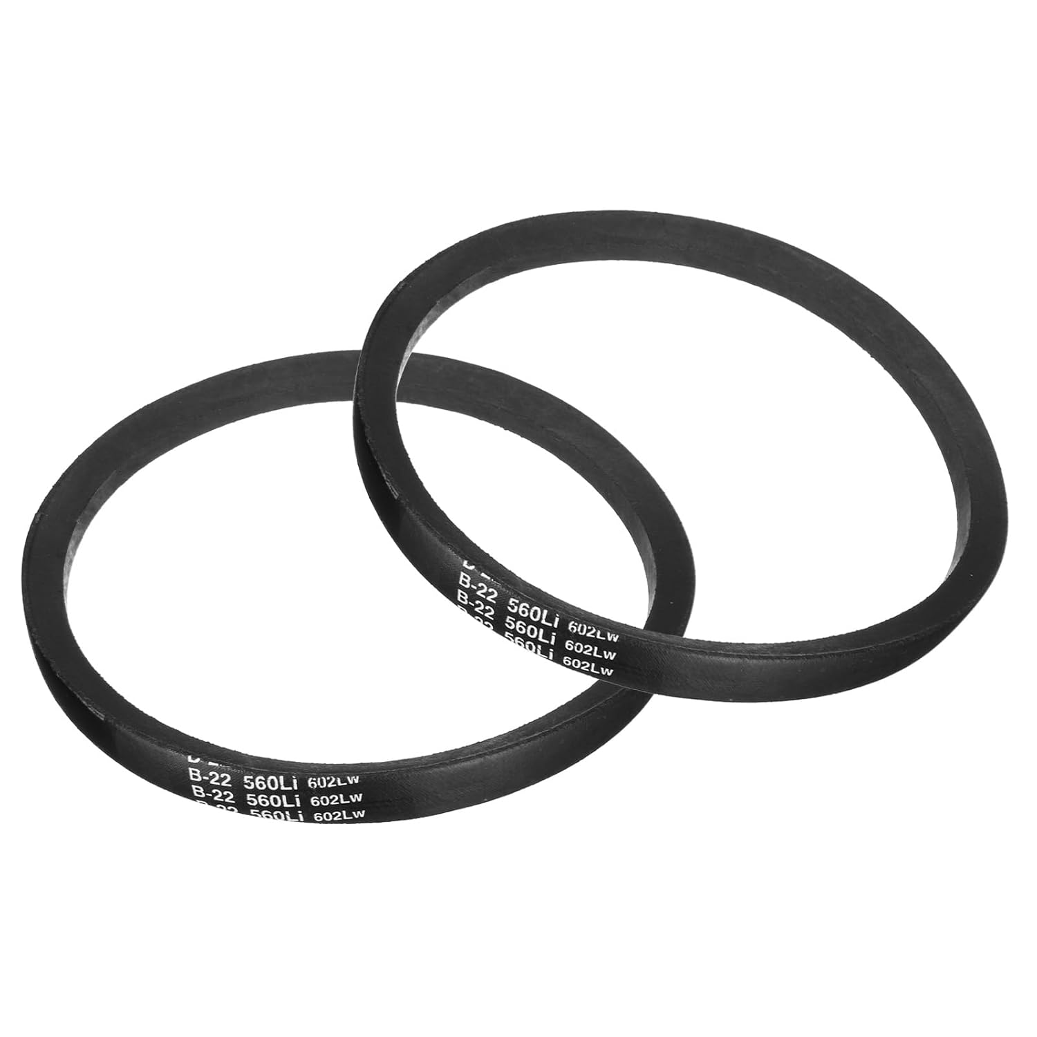 uxcell 2pcs B83 1/2 Rubber V Belt, B Section V-Belt 86.2" Outside Circumference x 0.67" Width x 0.43" Thick, Industrial Power Transmission Belt, Black