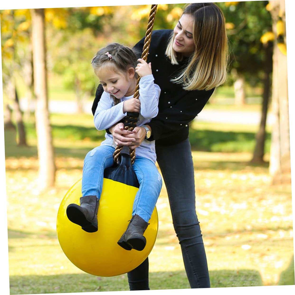 ERINGOGO 1pc Inflatable Buoy Swing Random Color Accessory for Boys and Girls Pe Material Encourages Balance and Coordination