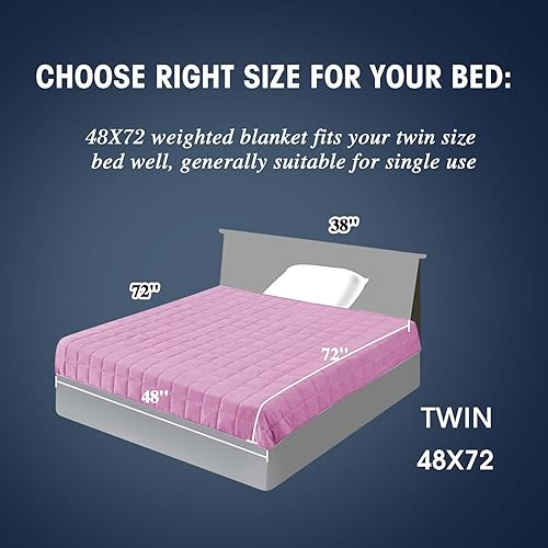 Vista 291 de yescool - Manta con peso, 7 libras, fresca, transpirable, con cuentas de cristal prémium, lavable a máquina, para dormir, 60-90 libras, 41 x 60 Gris