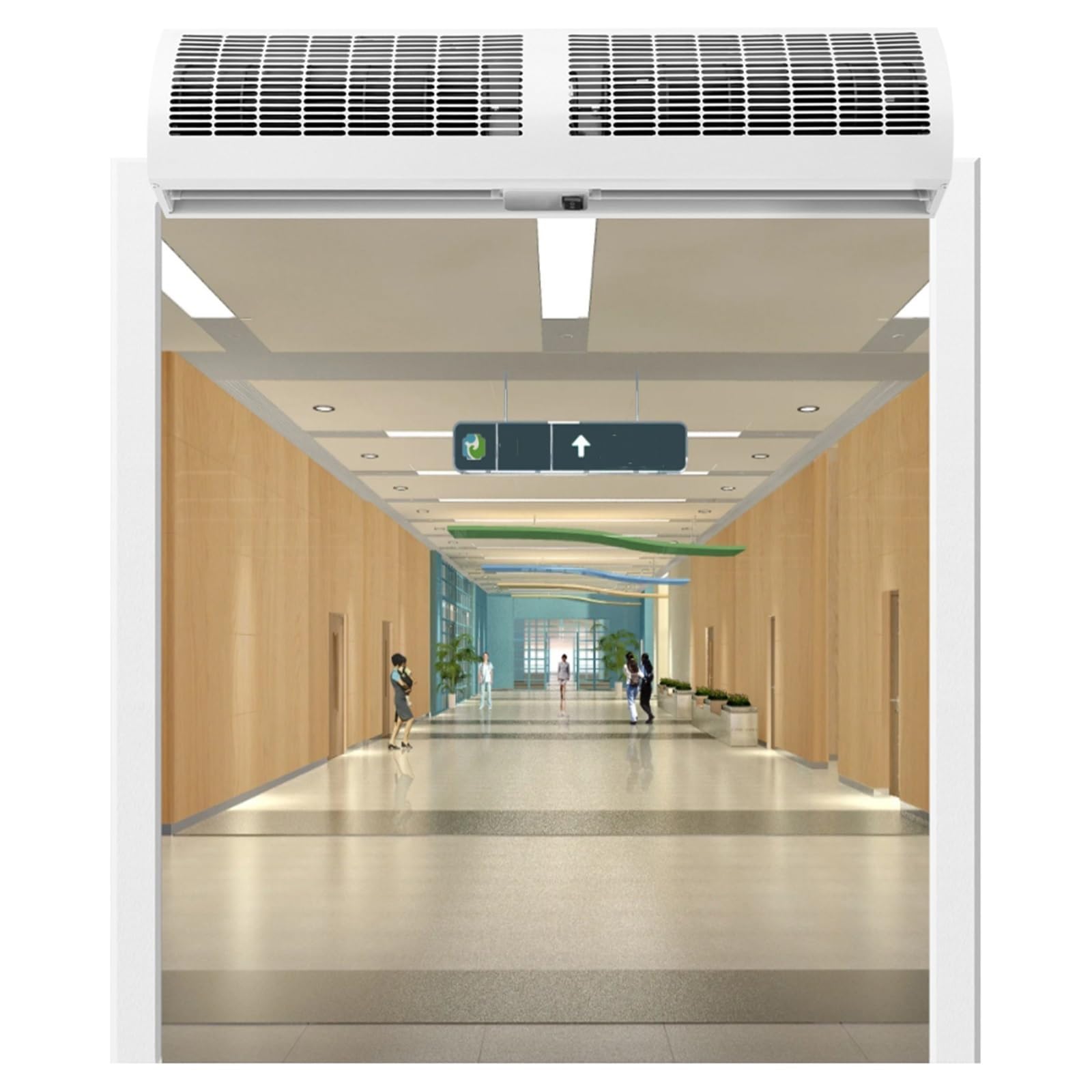 Barriera D'aria A Doppia Velocità, Angolo Del Vento Regolabile, Telecomando Incluso, Barriera D'aria Silenziosa Montata A Parete, Uso Commerciale/domestico (Size : 100cm/40in)