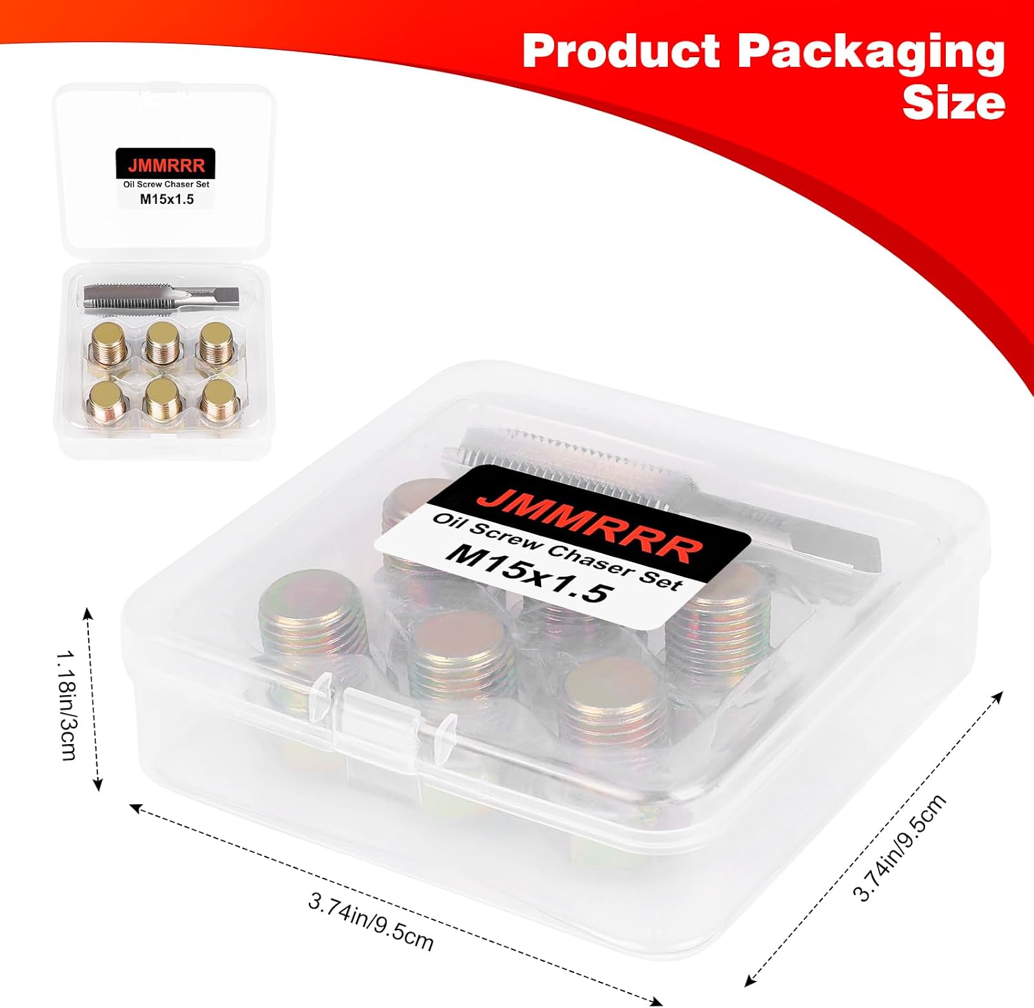 Oil Drain Plug Tap Thread Repair M15 x 1.5MM Oil Pan Screws Rethread | Oil Drain Plug Thread Repair Tool Kit Oil Pan Screws Rethread Tool