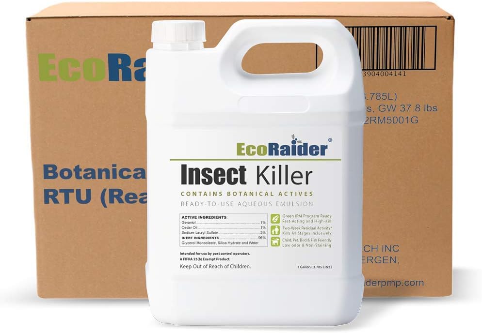 Professional Grade Insect Killer RTU (4X4GL CASE), Ready to Use for Bed Bugs, 100% Efficacy Also Kills Eggs and Resistant Strains, Extended Residual, Green and Non-Toxic