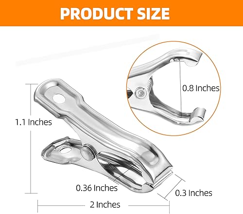 Miniatura 5 de Nagoofun Paquete de 40 clips de jardín, clips de invernadero para red, abrazaderas de jardín hechas de acero inoxidable, tienen un fuerte agarre