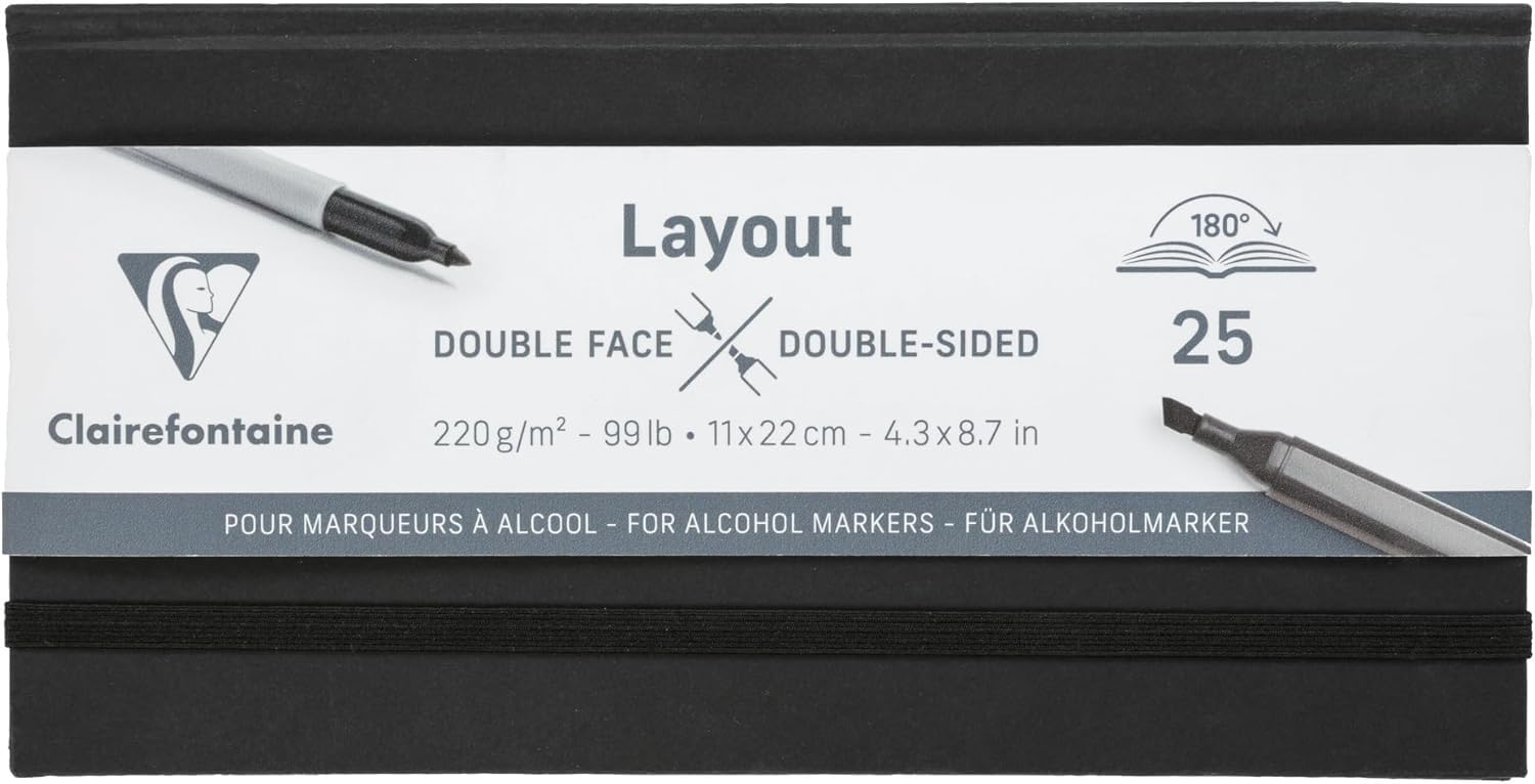 Clairefontaine 975341C Double-Sided Layout Notebook with Flat Opening