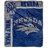 Northwest NCAA Nevada Wolf Pack Unisex-Adult Raschel Throw Blanket, 50