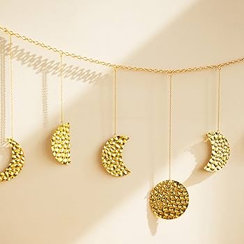 お部屋のアクセントに　ハンドメイド月相ガーランド お部屋のアクセントに ハンドメイド月相ガーランド