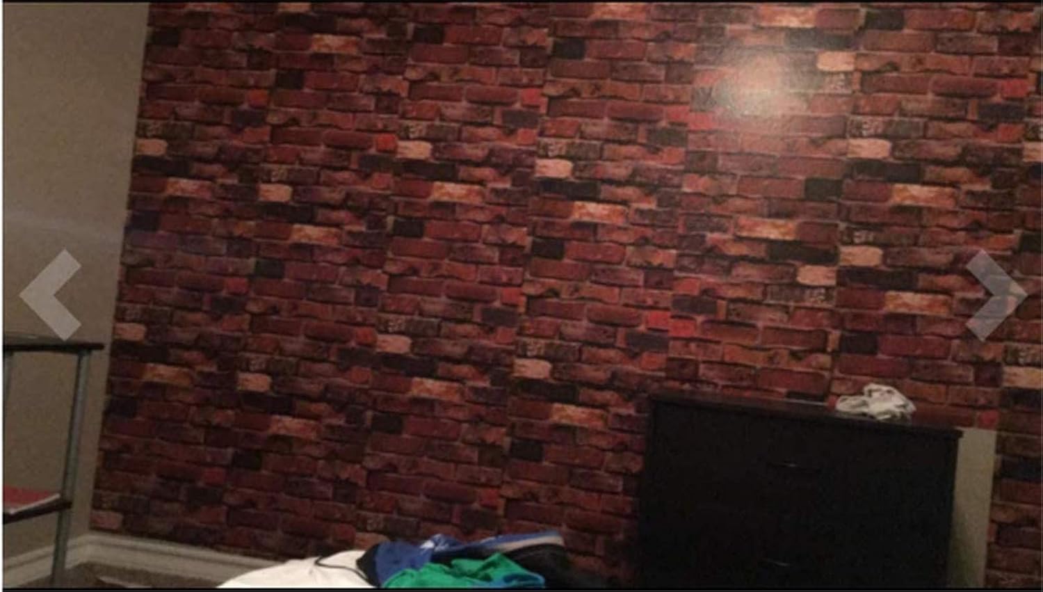 Yancorp 18" x 120" Brick Wallpaper Rust Red Peel and Stick Wallpaper Self Adhesive Fireplace Backdrop Kitchen Backsplash Wall Decor Stick on Wallpaper