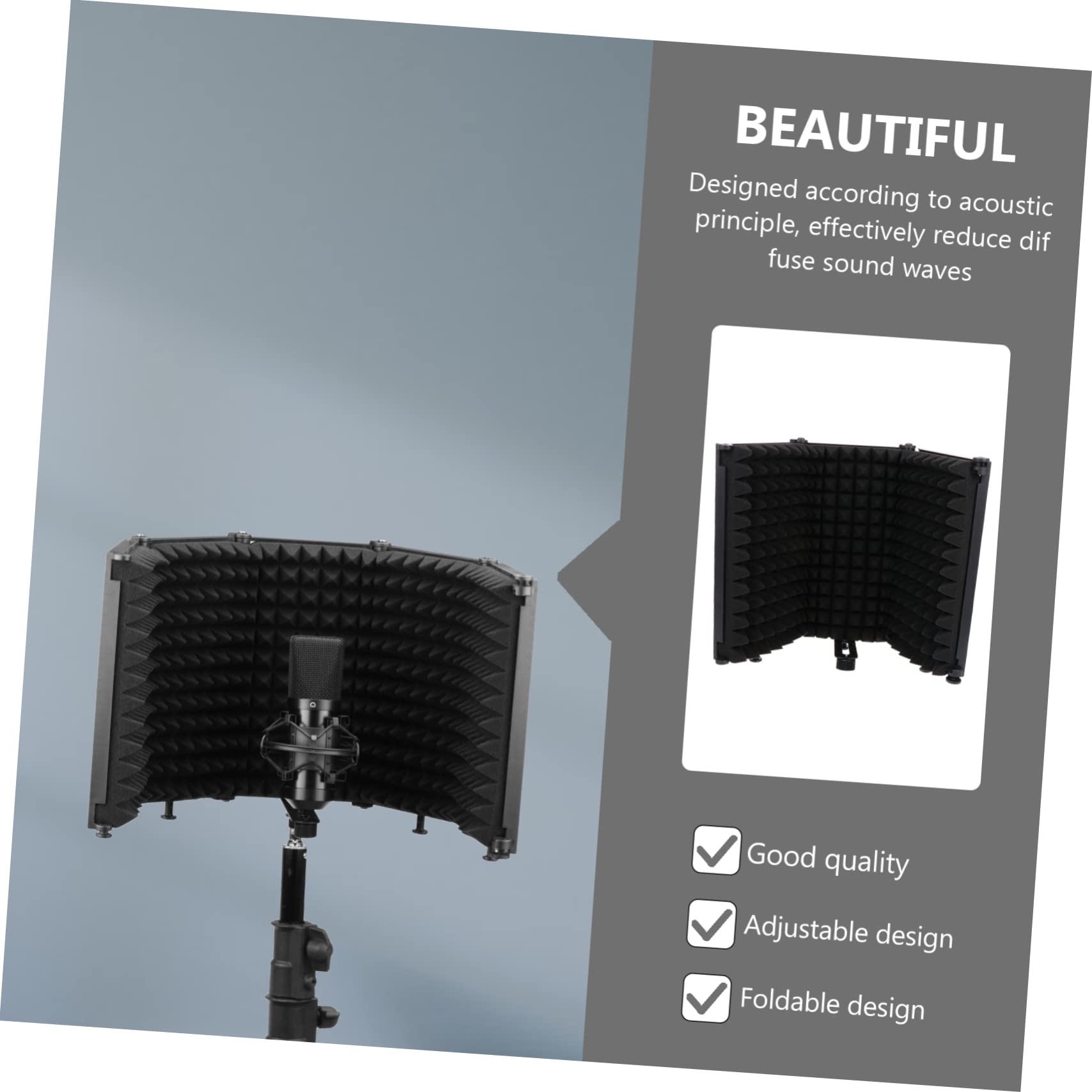 TOYANDONA 1stk Mikrofon-windschutz Mikrofonzubehör Mikrofonfilter Lärmschutzabdeckung Pfeifenvogelspielzeug Mikrofon-pop-filter Schallabsorbierend Stimmschild Aluminiumlegierung Black