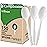 BIOCEAN 100% Compostable No Plastic Knives Plastic Forks Plastic Spoons Plastic Utensils, The Heavyweight Heavy Duty Flatware is Eco Friendly Products for Lounge Party Wedding BBQ Picnic Camping.