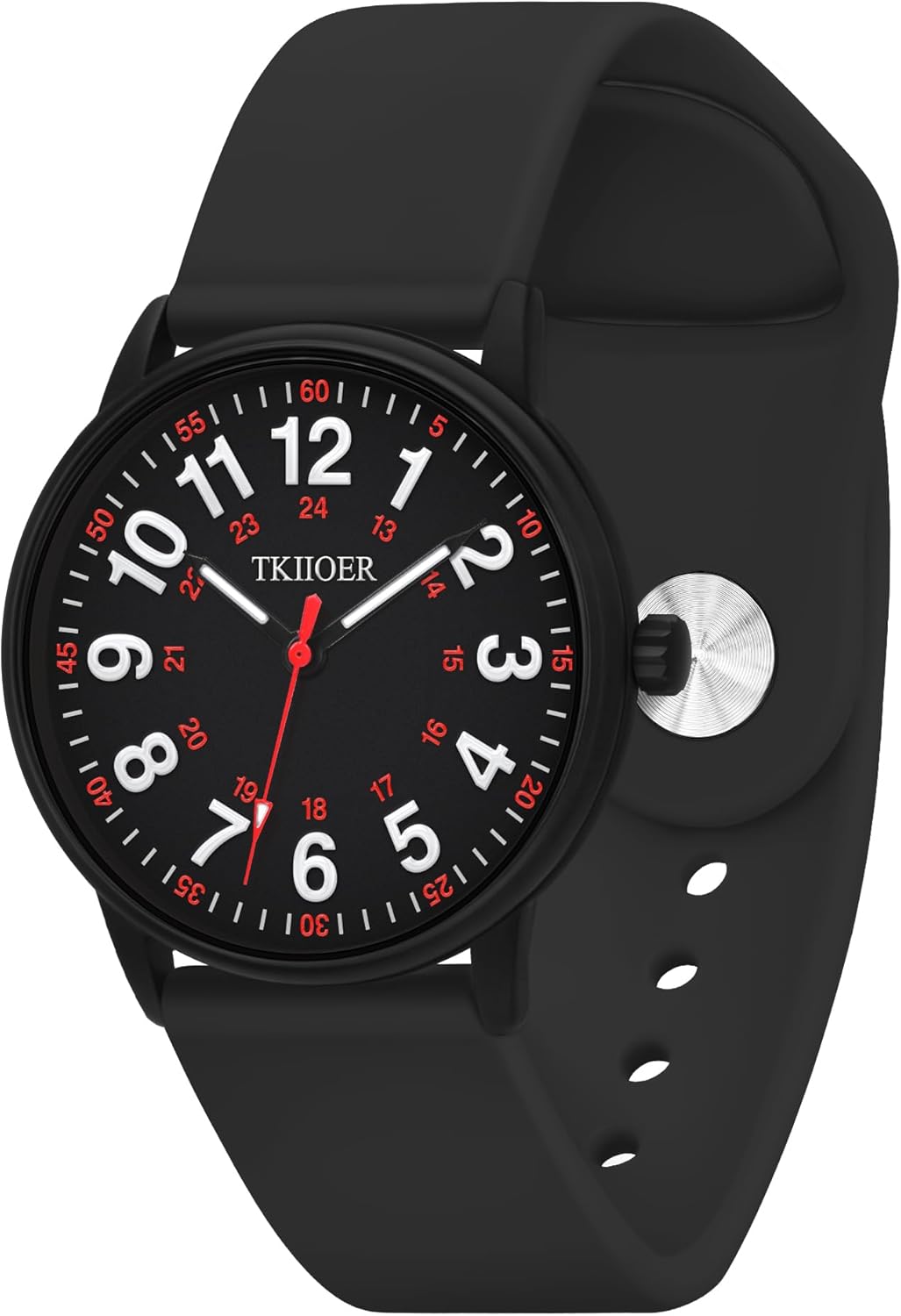 Nurse Watch for Nurse Medical Professionals Students Women Men, 50M Waterproof 12/24 Hour Military Time Luminous Easy Read Dial, Second Hand Watch for Nursing