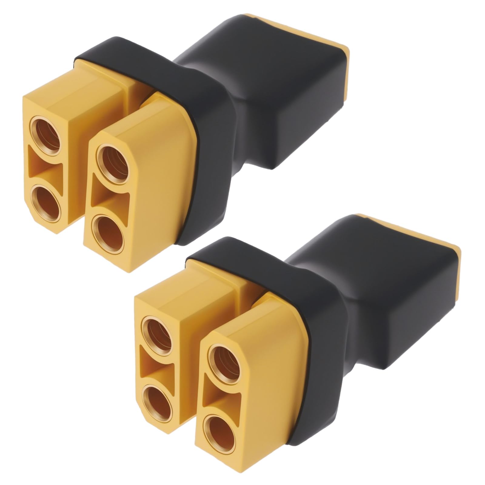 Micro Traders 2pcs 1 Male to 2 Female Series Adapters XT90 Series Male to Female Plugs Connector Adapter for Quadcopters Multirotors Lipo Battery