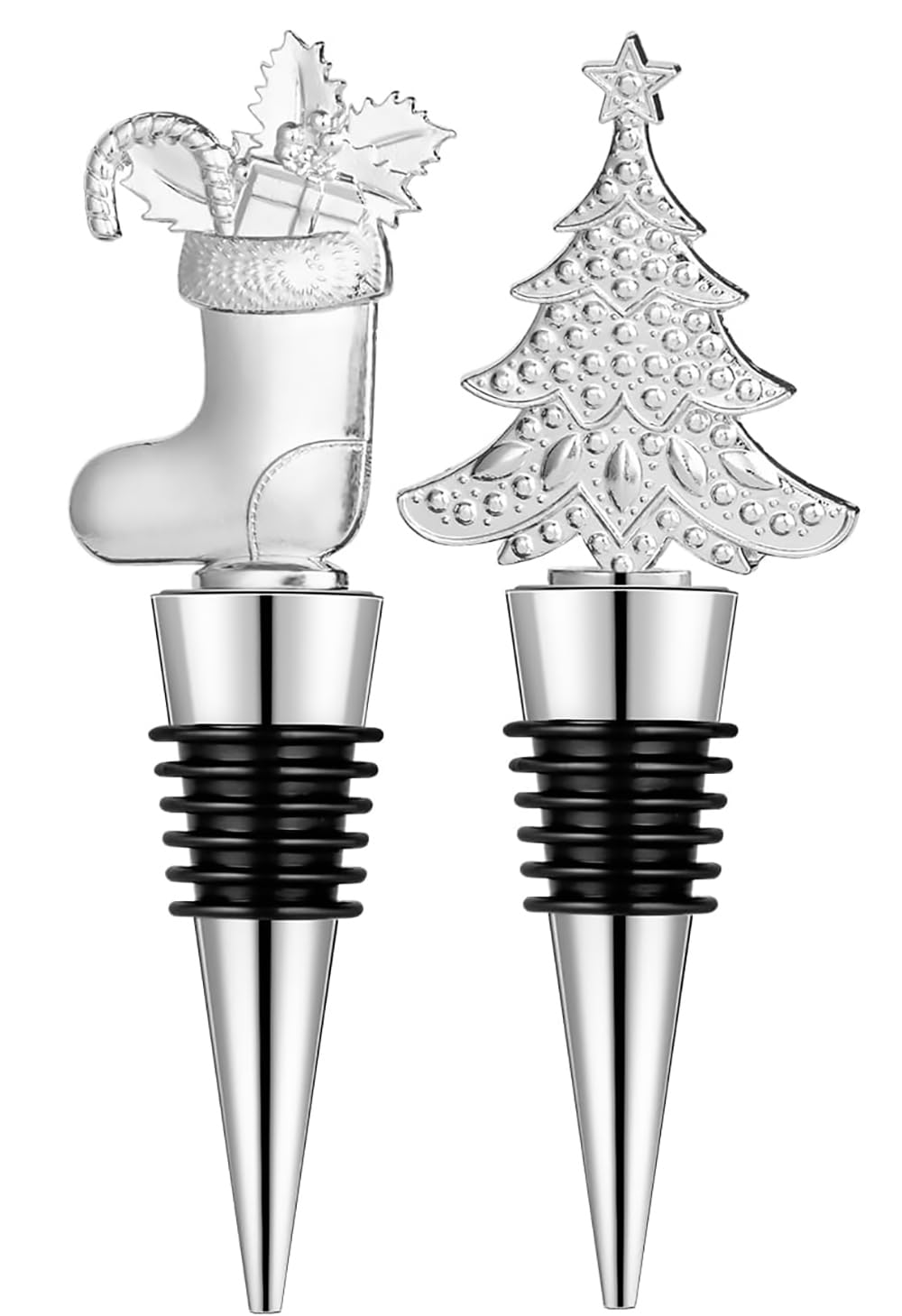 Tapones de vino de Navidad reutilizables, el regalo ideal en paquete individual para fiestas
