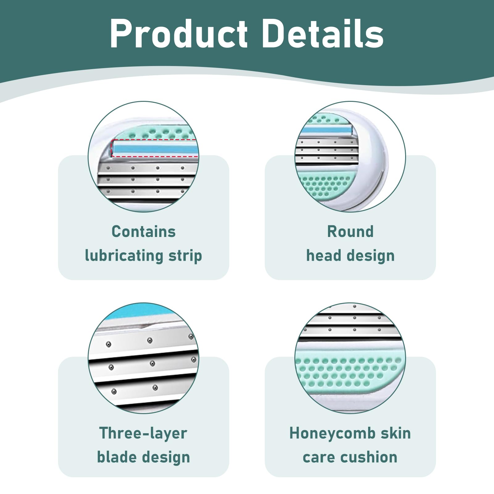 8 Lamette di Ricambio Premium per Rasoio da Donna, Venus Lamette Donnai a 3 Strati con Striscia Idratante Skin Cushion, Compatibili con Venus Extra Smooth, per una Rasatura Profonda e Duratura