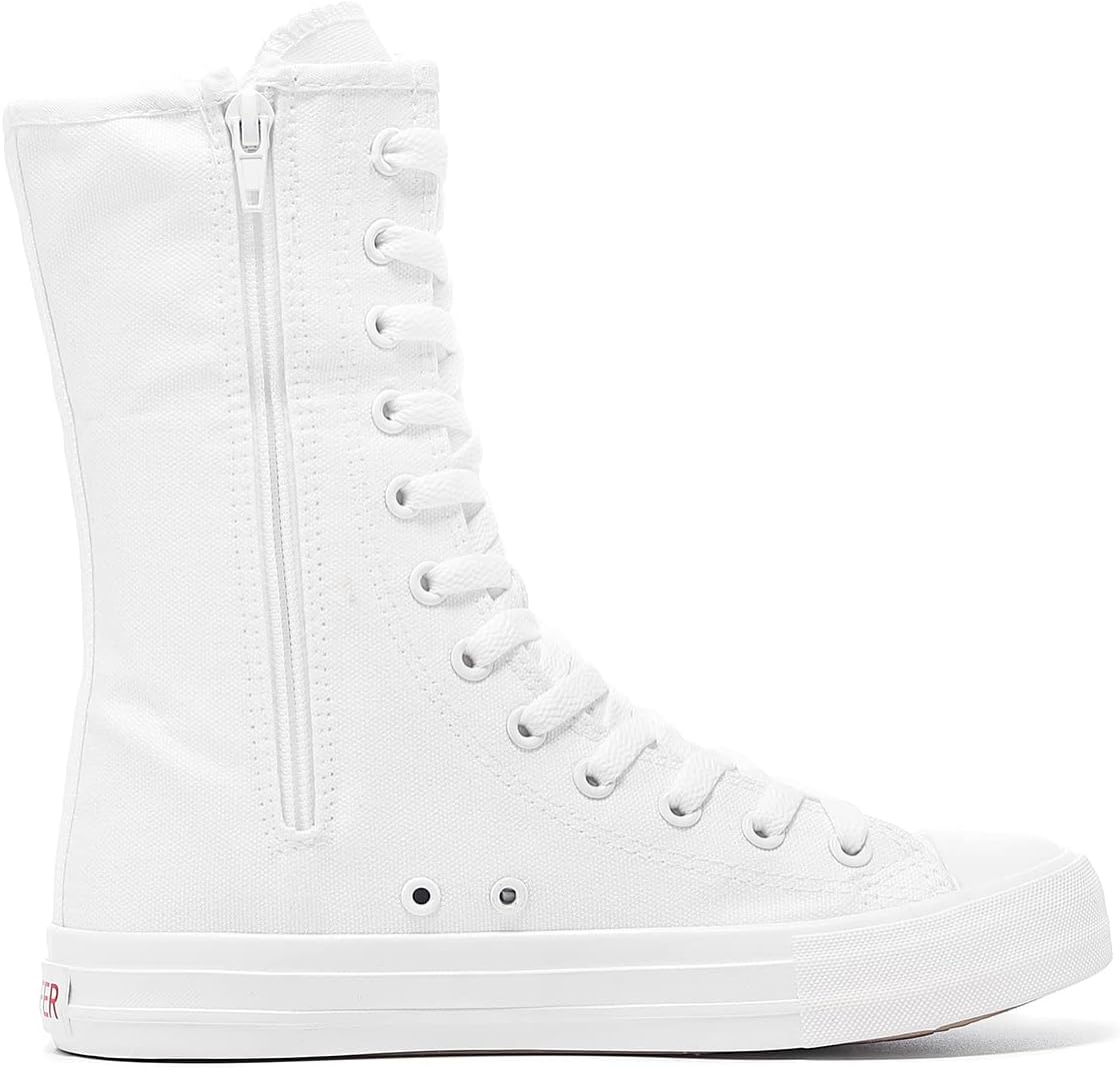 Womens High Top Canvas Sneakers Lace up Fashion Casual Shoes for Girls