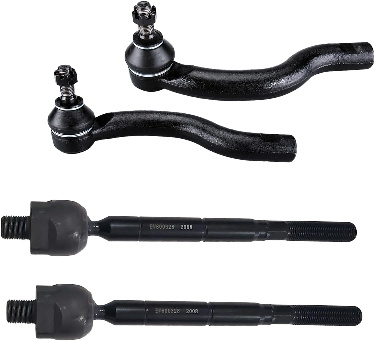 4Pcs Inner and Outer Tie Rod Ends Kit EV800328 ES800053 ES800054 for Toyota RAV4 2006-2017 & 2018 2.5L