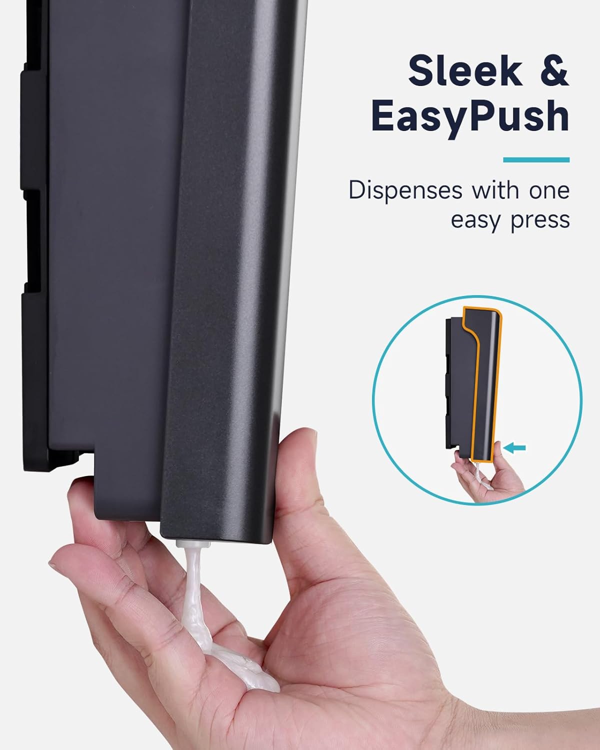 AIKE 3 Chambers Shower Shampoo and Conditioner Dispenser 3 x 11.8 fl.oz. for Bathroom(Dark Silver)