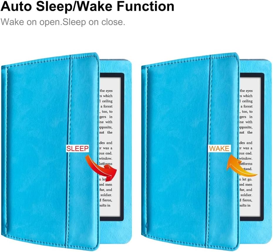 Flip eBook Case Suitable for Kobo Glo N613 Reader PU Leather Cover Protective Case with Magnet Closure Auto Sleep(Black)