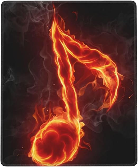 Music Note Mouse Pad with NonSlip Rubber Base, Waterproof Gaming Mouse