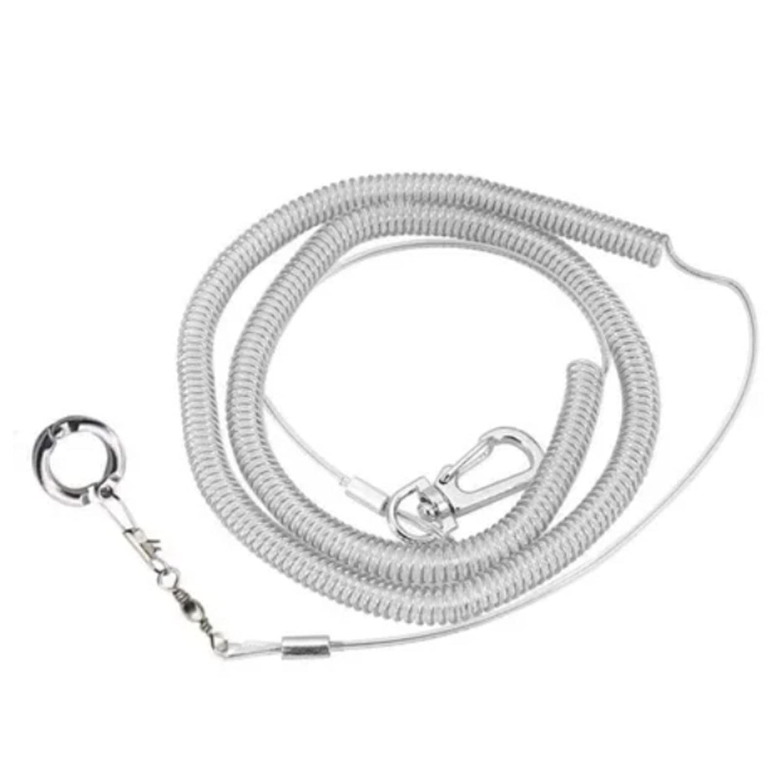 Corda Volante per Pappagalli, Guinzaglio Leggero Anti- per Uccelli per Allenamento all'Aperto, Corda Elastica Resistente da 19,7 Piedi per Pappagalli, Ara, Cacatua