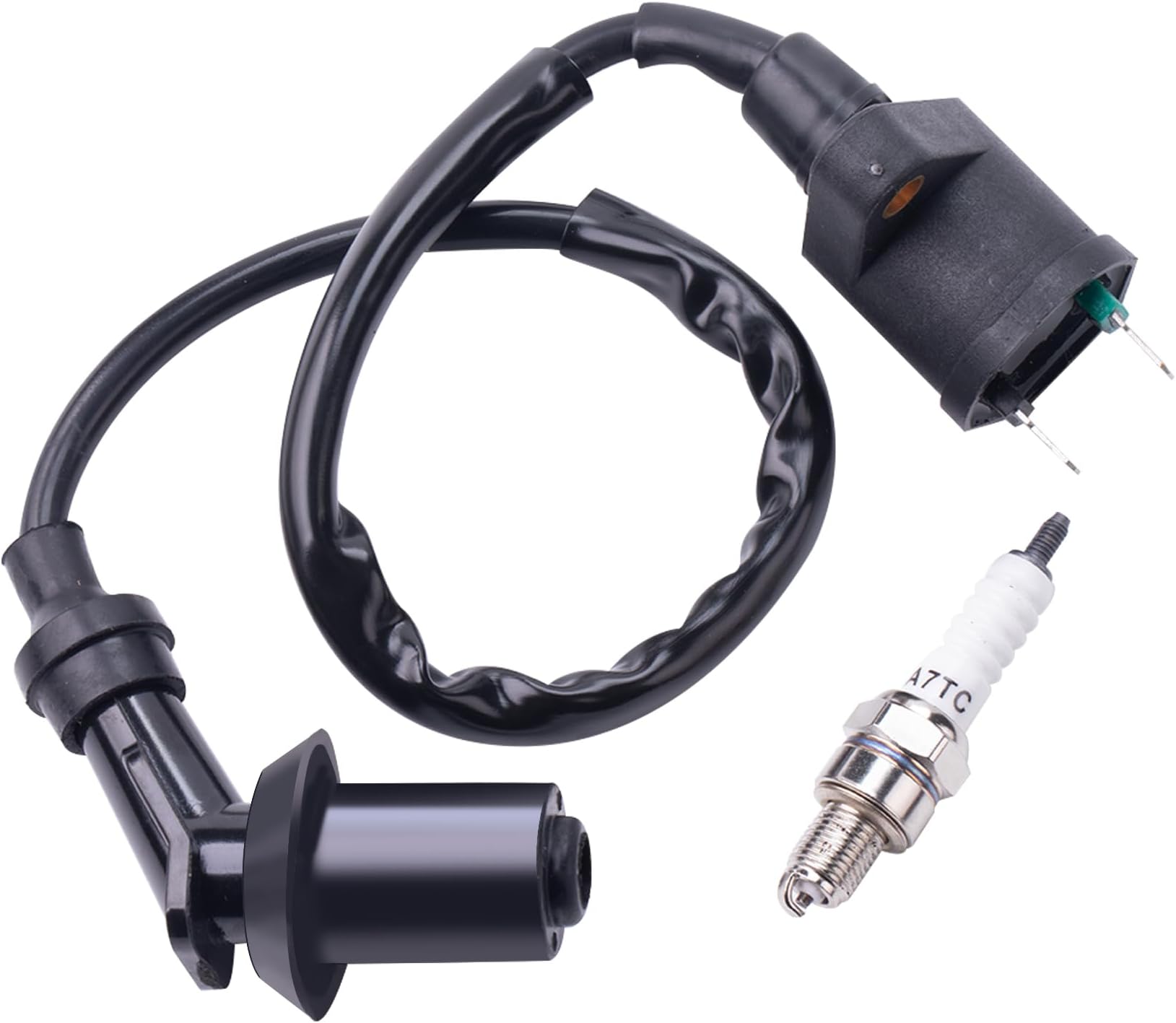 Engine Ignition Coil Spark Plug Compatible with GY6 50cc-150cc Motorcycle Honda ATV Dirt Bike Taotao Kymco Scooter Moped Go Kart