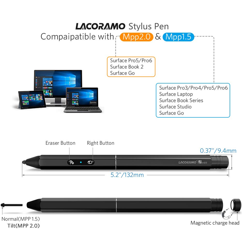Lacoramo Stylus Pen For Surface Tilt Shadow Mpp2 Stylus - Main Image