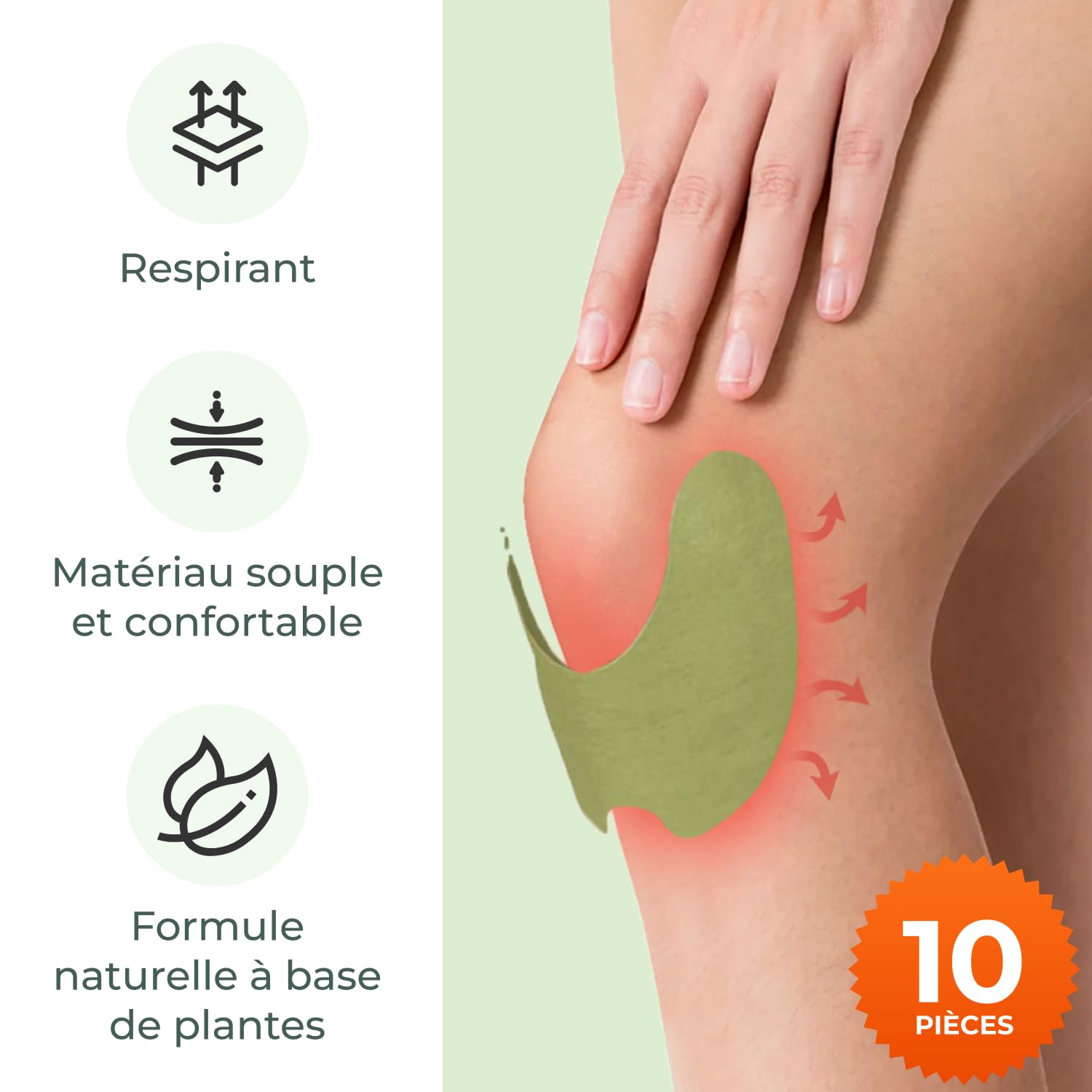 Wellnee Original Herbal Knee Patch – Plâtre Wellknee pour soutien du genou, du cou et du dos – Fabriqué avec des herbes naturelles et des ingrédients (30 coussins)