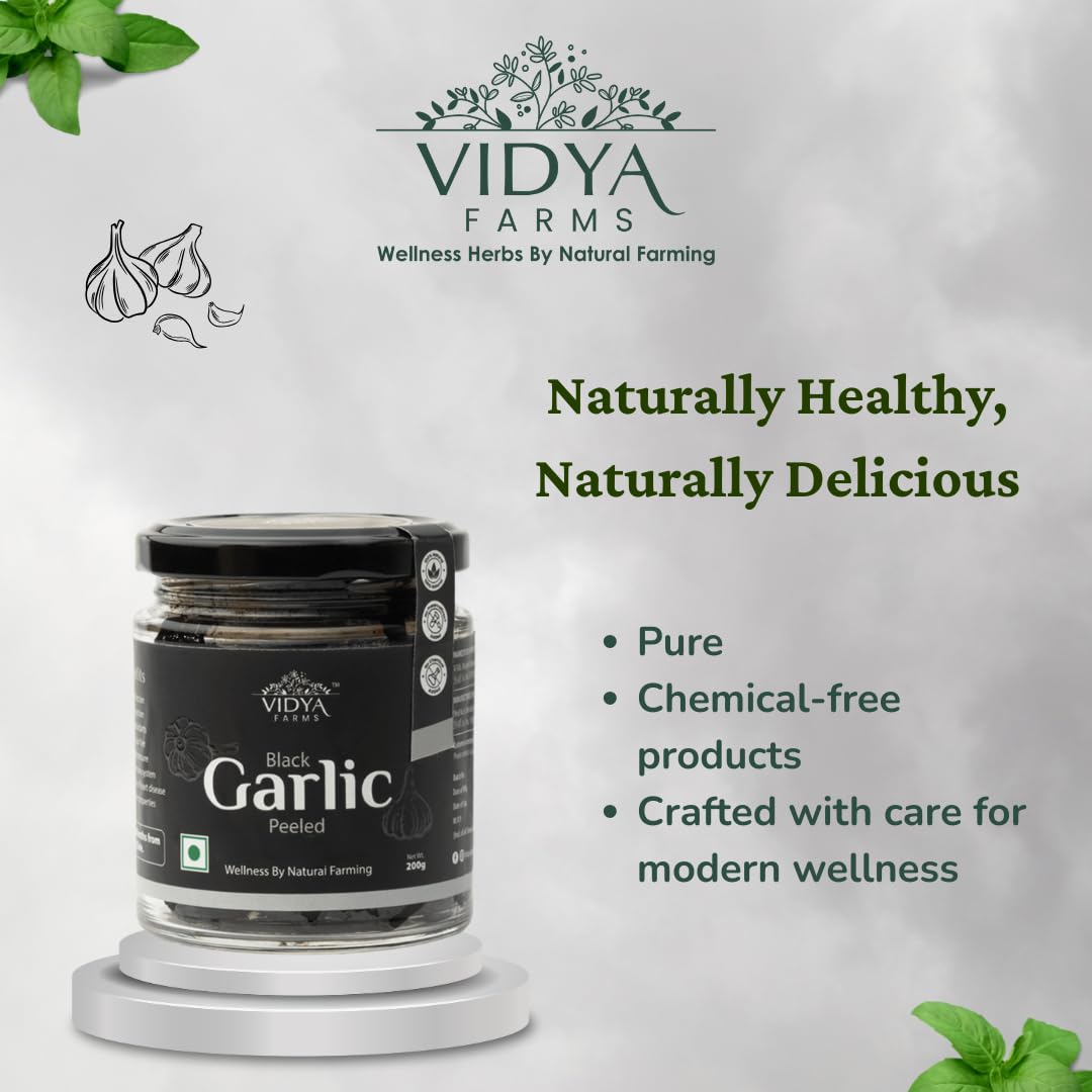 Vidya Farms Black Garlic Peeled | Ready-to-Eat Superfood | Naturally Aged Sweet & Umami Garlic Cloves | Rich in Antioxidants, Boosts Immunity & Heart Health | Vegan & Preservative-Free — Amazon image 8