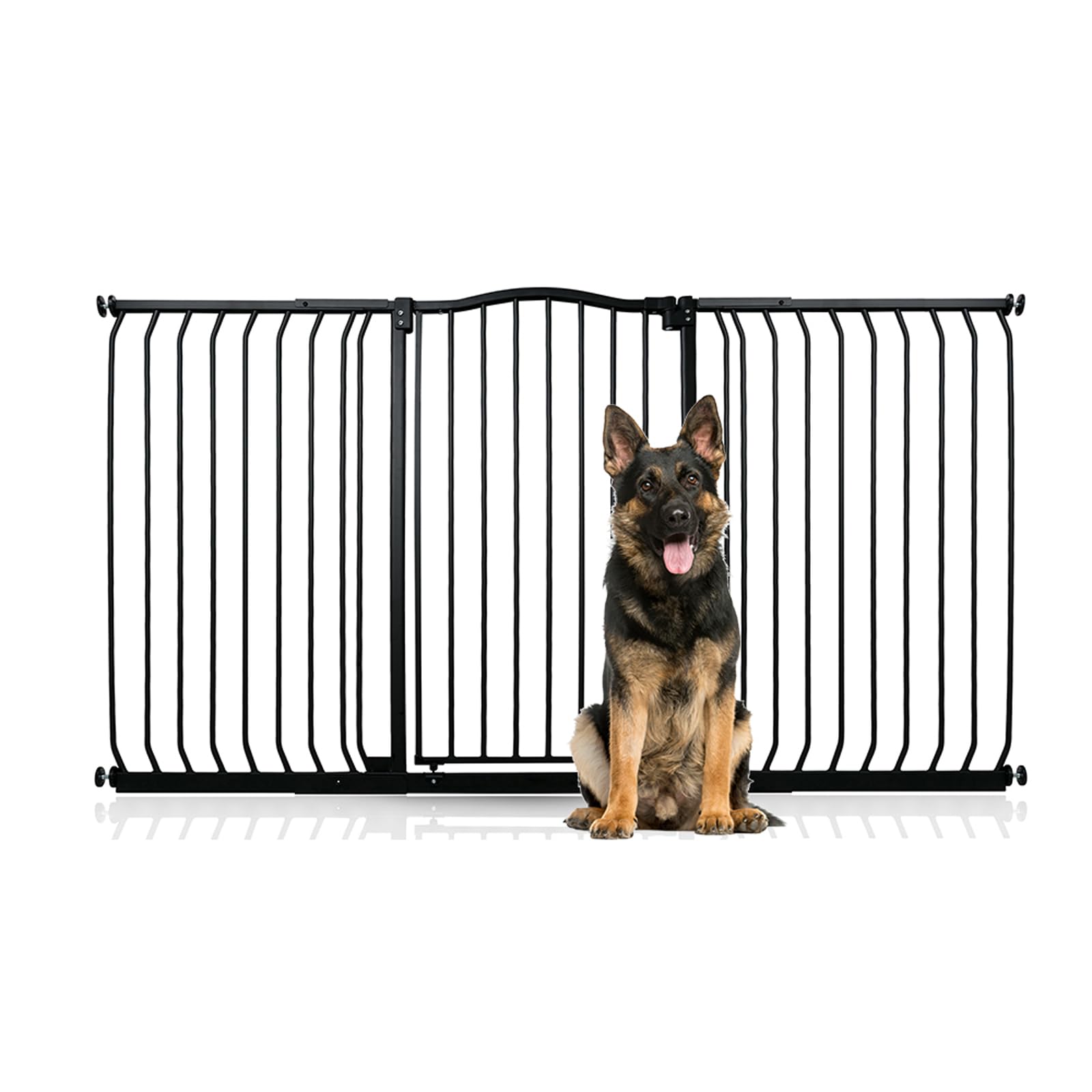 Bettacare Black Extra Tall Curved Top Gate, 170-179Cm, Matt 100Cm Height, Pressure Fit Pet Gate For Dog And Puppy, Easy Install