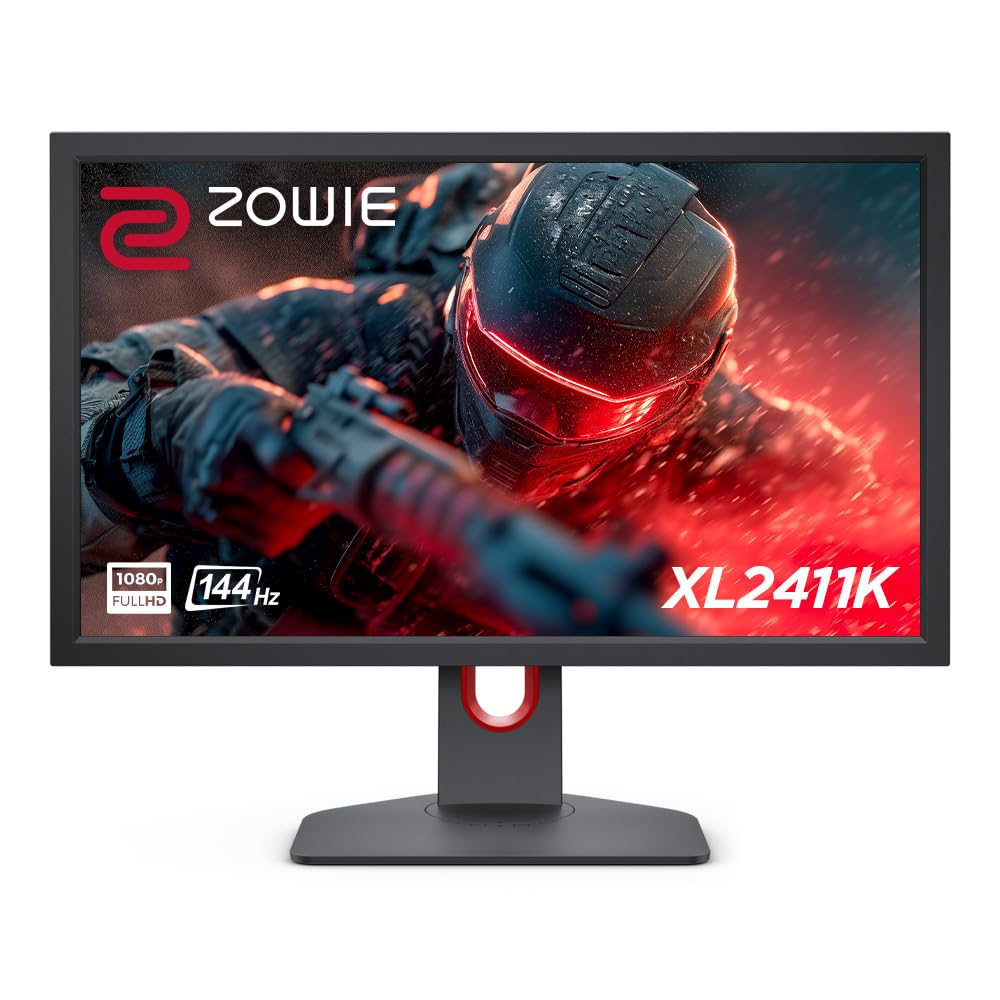 BenQ ZOWIE XL2411K 24 inch Gaming Monitor 144Hz / 1080p / PS5 and Xbox Compatible 120fps / Native TN Panel with Fast Response / DyAcTM / Black eQualizer / Color Vibrance