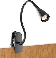 Vista 1 de Book Light for Reading in Bed, Eye-Caring LED Reading Light, 360° Flexible Clip on headboard lamp, 5W 3000k Desk Lamp with Clamp for Bedroom