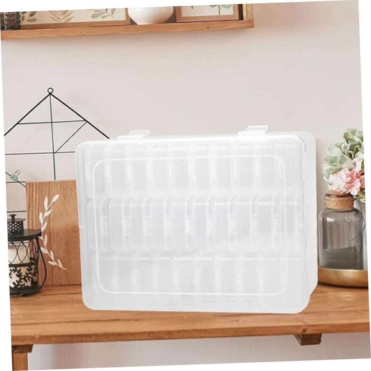 HOMSFOU 2sets Sturdy Plastic Mini Boxes for Office Supplies Craft Bead Storage Home Organization Compact and Portable