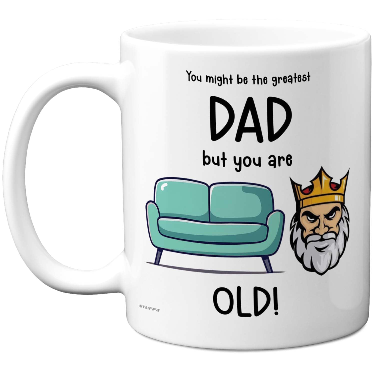 Funny Mug for Dad - Sofa King - Rude Happy Birthday Gifts for Parent Father from Son Daughter, Novelty Gift Presents, 11oz Ceramic Dishwasher Safe Premium Mugs