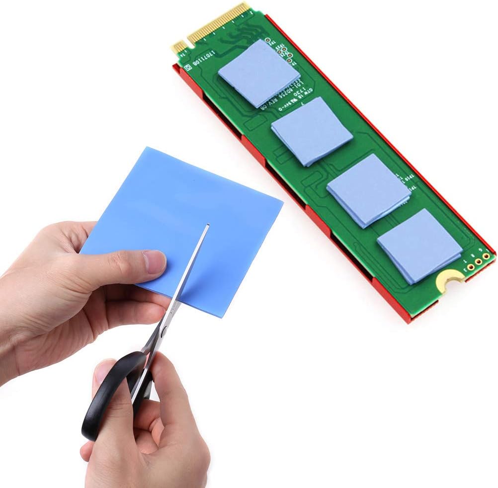 100mmx100mmx0.5mm 1Sheet/100PCS Thermal Pad GPU CPU Heatsink Cooling,Silicon
