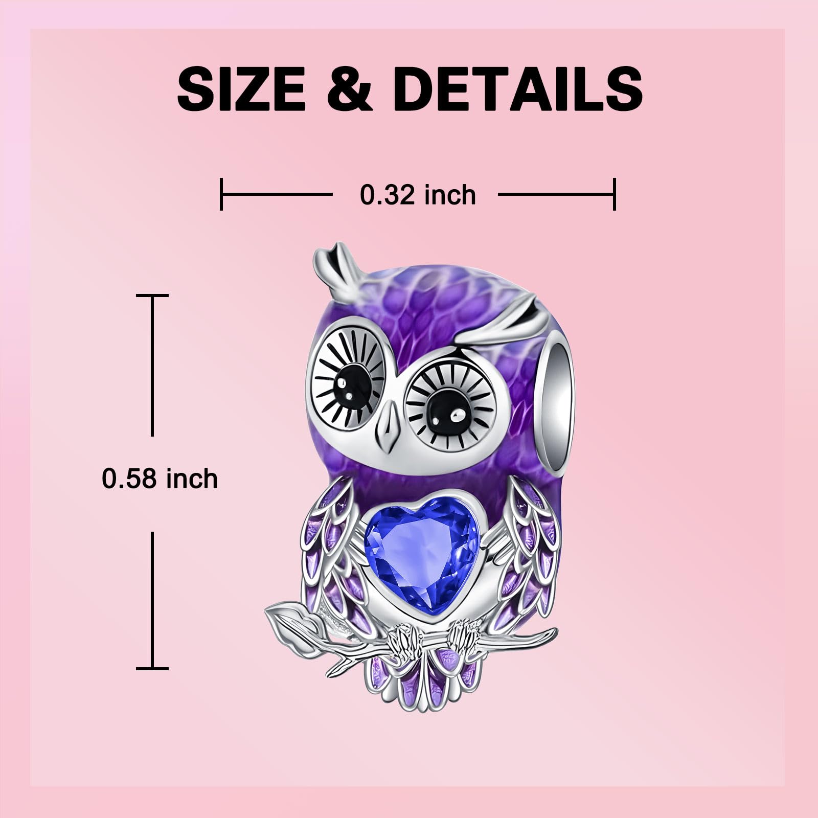 Damen Charm Anhänger für Armband 925 Sterling Silber Charm Bead Pendant für Europäische Armbänder und Halsketten