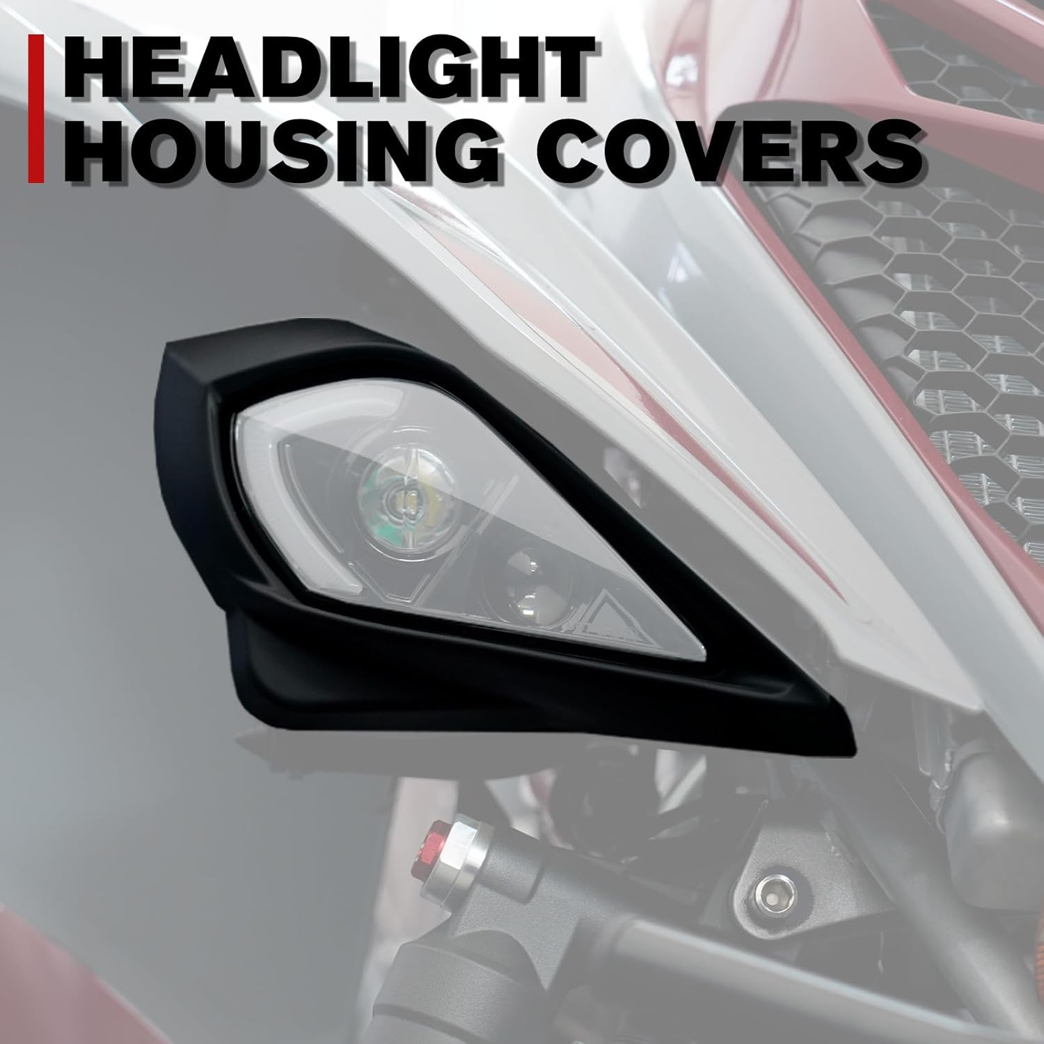A & UTV PRO Headlight Covers for Yamaha Raptor 700 250 350, Left & Right Headlight Covers for Yamaha YFZ450 YFZ450R YFZ450X Wolverine 450 350 2006-2022, Headlamp Covers Trim Bezel Accessories, 2PCS